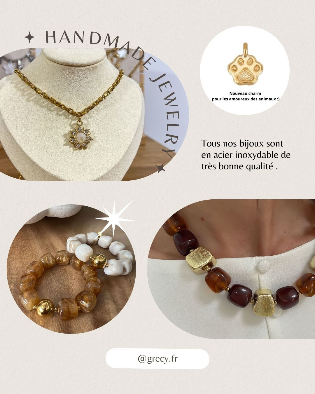 Bijoux à charms personnalisée en acier inoxydable